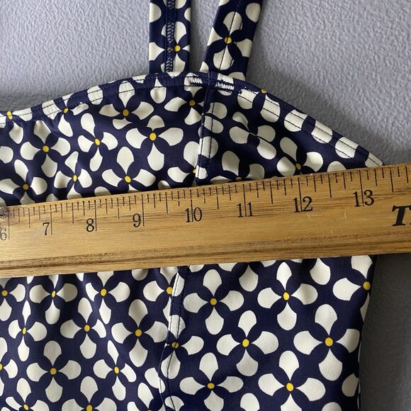 Tu Swimsuit Size US 8 10 Navy Yellow Lightly Padded Bust Adjustable Straps UK 12 - Picture 7 of 10